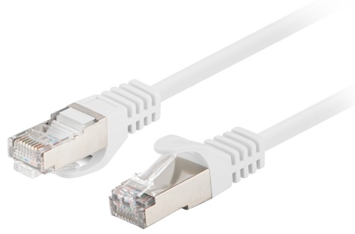 Sieťový kábel LAN ETHERNET internet cat 6 FTP RJ45 0,25m krútený pár Biely