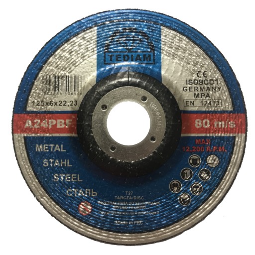 Kovový brúsny kotúč 125x6 mm A24P TEDIAM