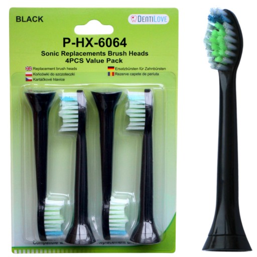 Hlavy zubnej kefky Philips Sonicare Diamond Clean čierne 4 ks