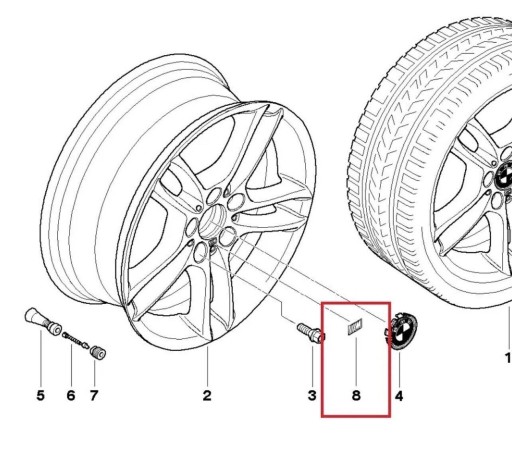 1ks BMW M-Power M Package nálepka 17x9 mm chrómový odznak kokpitu na ráfiku