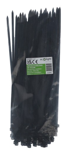 KABELOVÉ VIAZAČKY ČIERNA 4,6X350
