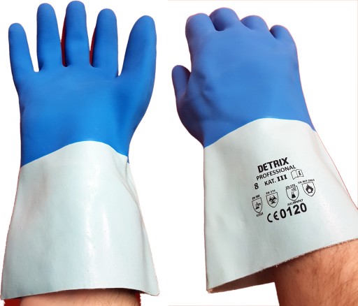 Detrix Gumové rukavice odolné voči chemikáliám LATEKS AKLMNPST Professional - 7 S