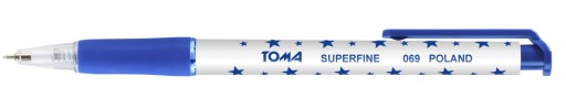 Guľôčkové pero Toma Superfine Automat TO-069, modré