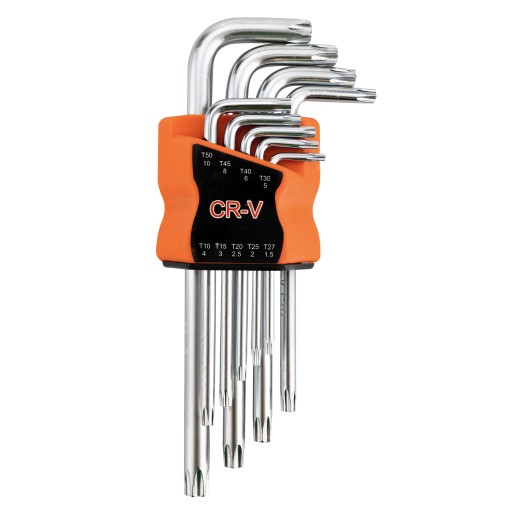 Sada imbusových kľúčov, imbusových kľúčov, TORX torx kľúčov, 9 ks. T10 - T50