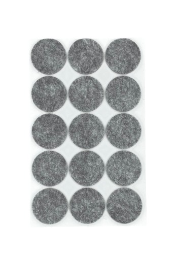 Samolepiace plstené podložky šedé ⌀28mm 15 ks