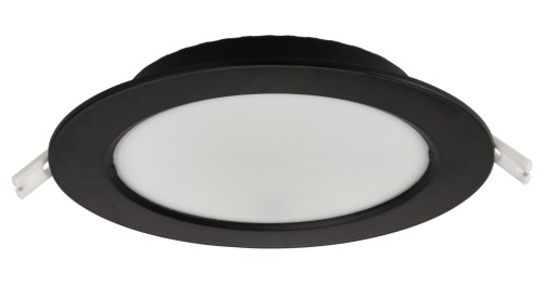 LED stropné svietidlo, zápustné, zápustné, 12W, 1200lm, 4000K, čierne