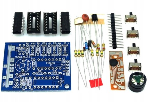 Súprava Electronic Music Box 16, ktorá sa učí spájkovať