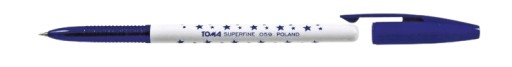 Modré guľôčkové pero s hviezdičkami Super Fine TO-059 TOMA