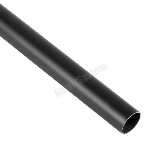 ŠATNÁ RÚRA Ø25 NÁBYTKOVÁ LIŠTA NA OBLEČENIE DO ŠATNÍKA 60CM + ROZETY - ČIERNA