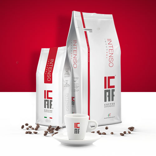 ICAF Intenso Tregrani 250g TALIANSKÁ prémiová zrnková káva Espresso Coffee IT