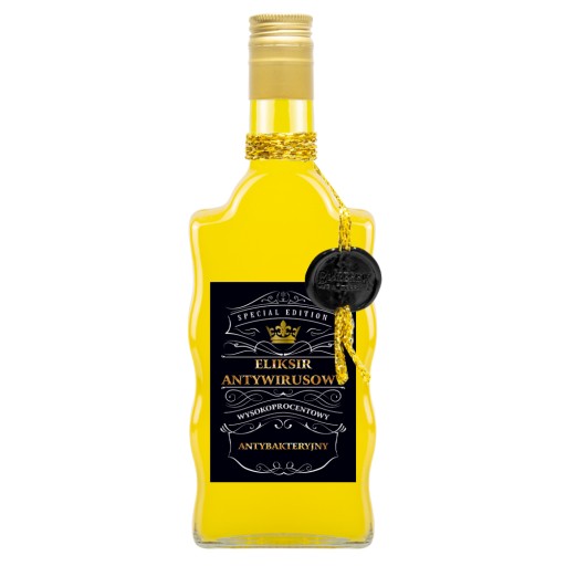 DEKORATÍVNA FĽAŠA WAVE 500ML PROTIVÍRUSOVÝ ELIXÍR