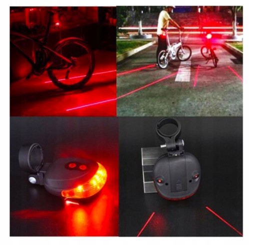 D1O70 LASEROVÁ LASEROVÁ ČERVENÁ LED BICYKLE LAMPA