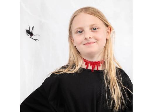 Halloweensky choker náhrdelník, imitácia krvi