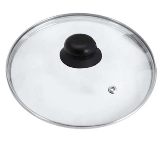 Sklenená pokrievka na hrniec a panvicu s rúčkou, univerzálna fi. 26 cm