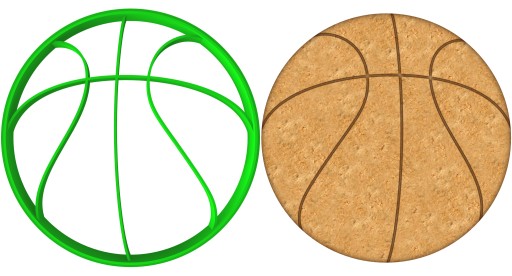 FORMA Vykrajovač na perníčky BASKETBAL ŠPORTOVÁ LOPTA na basketbal 8cm