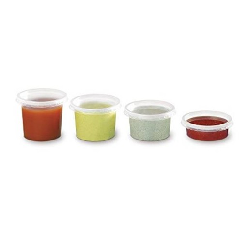 Okrúhla nádoba 80ml PP, 100 ks na omáčku na pizzu