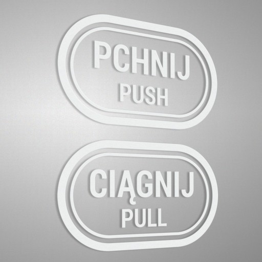 Samolepky Push Pull Push Pull 7x12