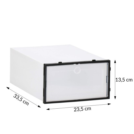 ORGANIZÁTOR NA OBUV KRABICA DO ŠATNÍKA S KLAPOU NÁDOBA NA OBUV 33,5x23,5x13,5cm