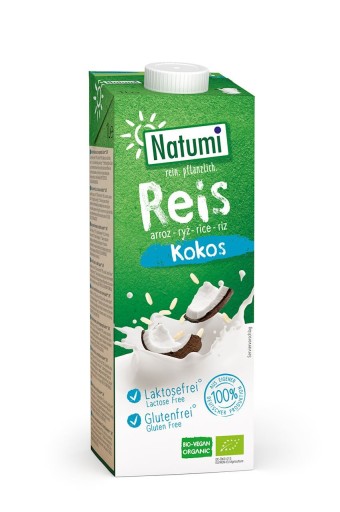 NATUMI BIO ryžový a kokosový nápoj 1l, bezlepkový (