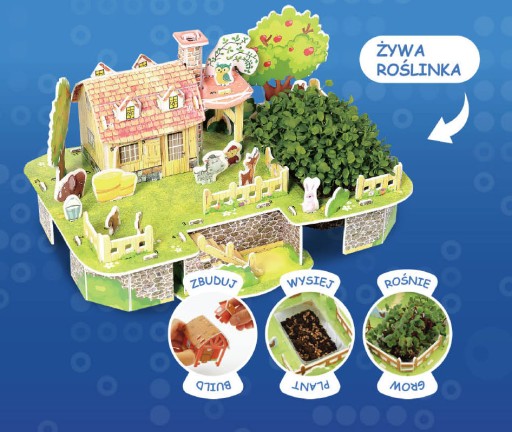 3D penové puzzle so semienkami na siatie Fun4Kids Harmony House