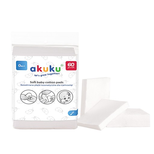 AKUKU BAVLNENÉ KOZMETICKÉ VLOŽKY VEĽKÉ VÝMENNÉ 60