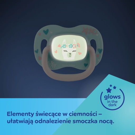 CANPOL Symetrický silikónový cumlík Lama 6-18m