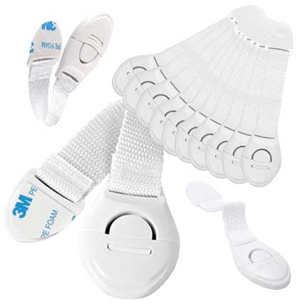 10x Bezpečnostný zámok skrinky na nábytok pre deti