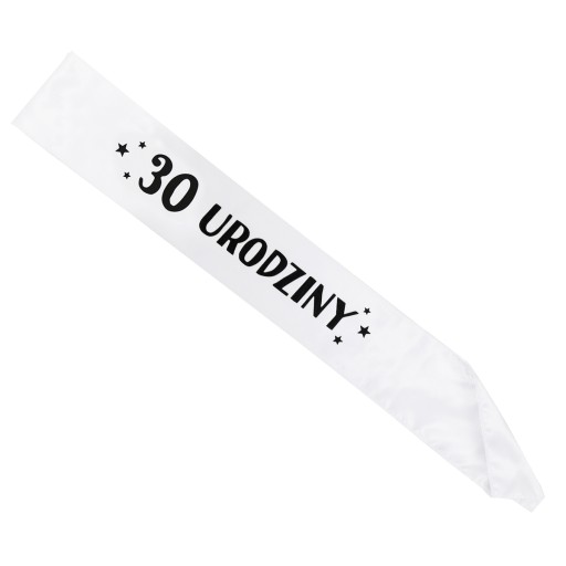 30. NARODENINOVÁ ŠERPA 30 ROKOV BIELA 85cm