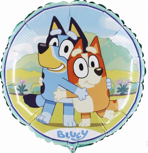 Balónik fóliový Dog Dog Bluey Modrý okrúhly 45 cm