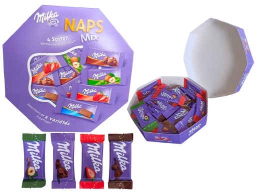 Milka Naps Mix čokolády 138g 4 príchute 27 čokolád