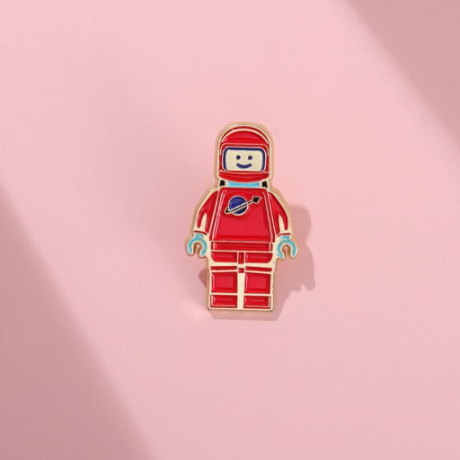 Kovový špendlík Lego kozmického muža