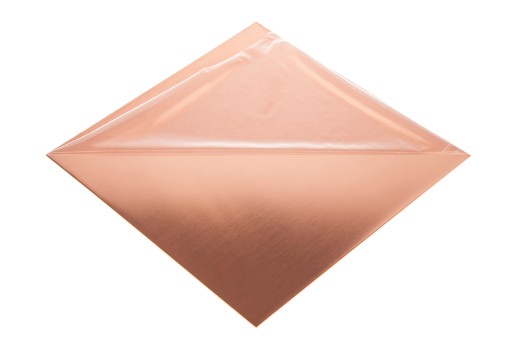 Medený plech medený plech 200x50x0,8mm OBOJSTRANNÁ OCHRANNÁ FÓLIA