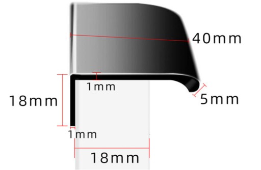 Okrajová rukoväť UA-A02 MATTE BLACK 128/150mm