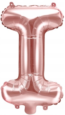 Fóliový balón písmeno I písmeno Rose Gold 35 cm