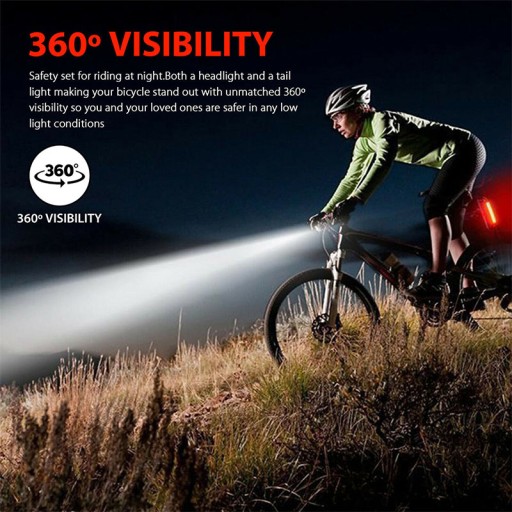 LED LAMPA NA BICYKEL PREDNÉ + ZADNÉ OSVETLENIE BICYKLA