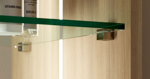 Skrutkovaná sklenená podpera pre sklenenú policu 8 mm KRISTAL chróm