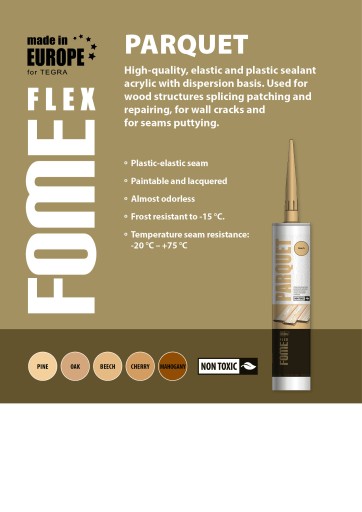 Parketový mahagónový tmel na drevo 300 ml Fome Flex