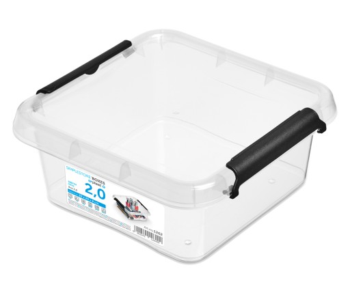 Priehľadná plastová nádoba s krytom 2L Box Organizer Box