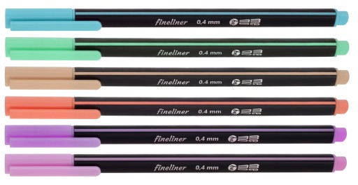 MEMOBE jemná linka 0,4 mm pastelová 6 farieb