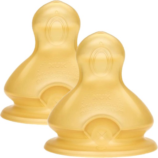 NUK Cumlík na fľašu latex 6m+ L First Choice+ 2 ks
