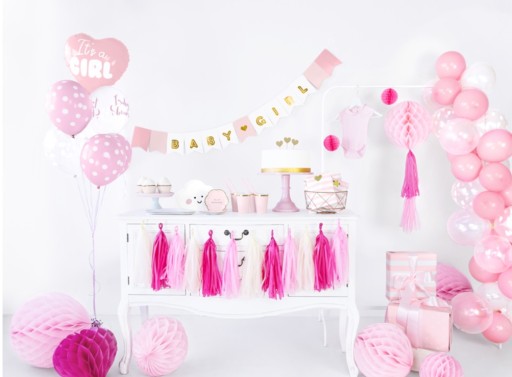 Balloon Heart Hearts Baby Shower Girl Birth