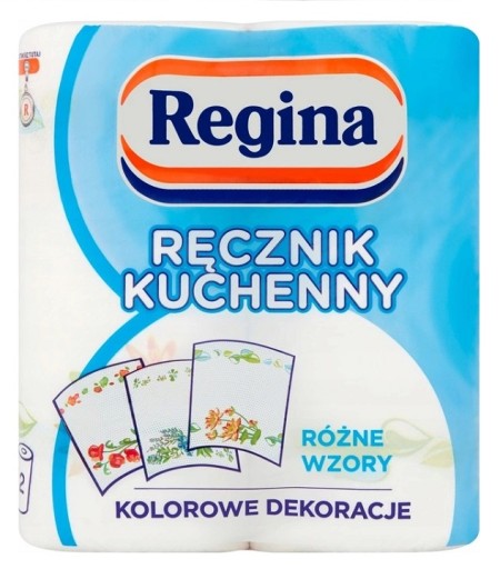 Kuchynská papierová utierka REGINA, certifikovaná celulóza, 2 rolky