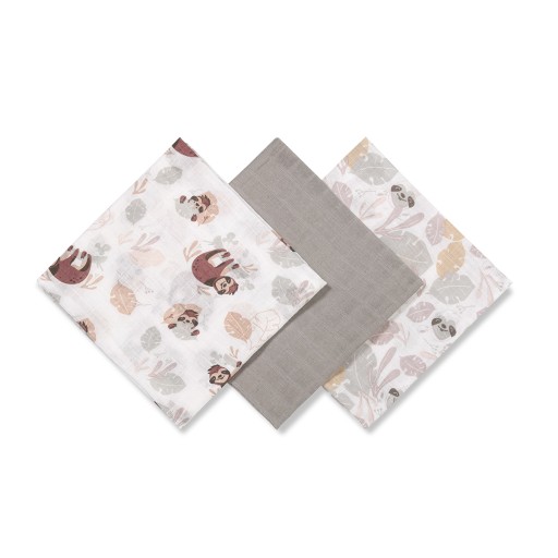 Babyono 348/10 MUSLIN PIAPERS mušelínová plienka 3KS SIVÁ