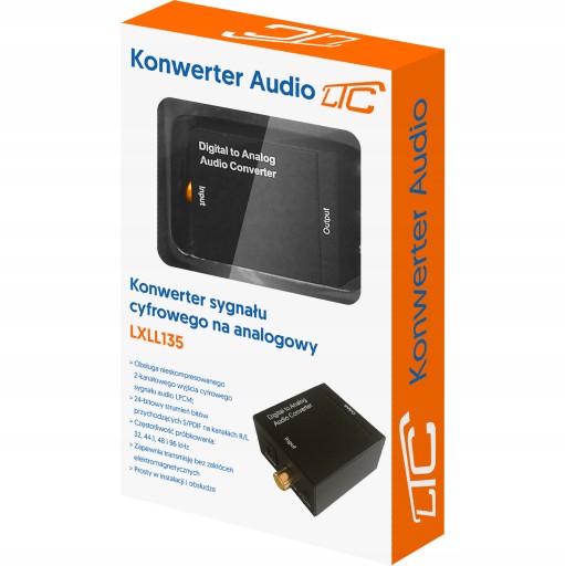 OPTICKÝ AUDIO CAD DIGITÁLNY NA ANALOGOVÝ KONVERTOR TOSLINK KOAXIÁLNY RCA CINCH