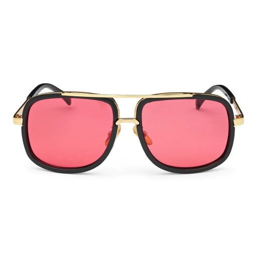 Pánske retro hranaté aviator slnečné okuliare veľké