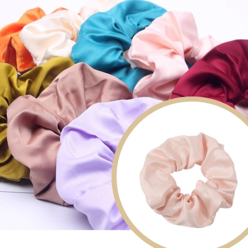 SATIN scrunchies gumička do vlasov ružová BEZPEČNÉ matné froté POHODLNÉ