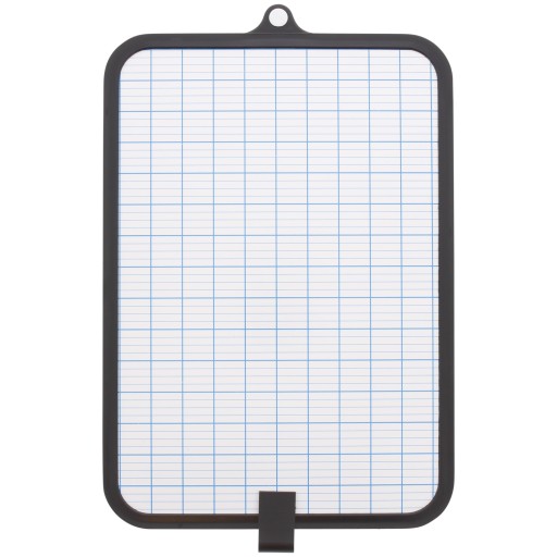 MINI OBOJSTRANNÁ DOSKA NA ZASUNUTIE STIERATEĽNÁ + PERO 18x27,5 cm ČIERNA