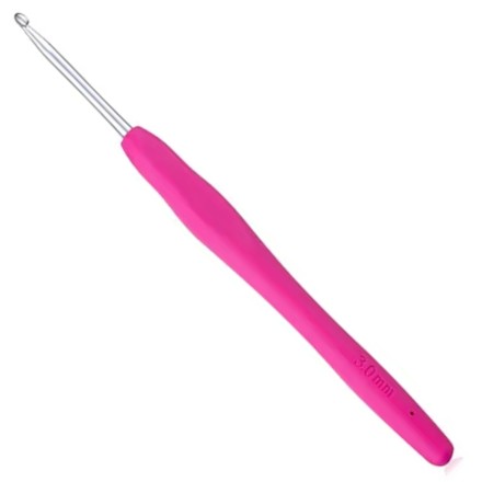 ERGONOMICKÝ Háčik na háčkovanie so silikónovou rúčkou 3 mm