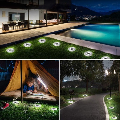 SOLÁRNE ZÁHRADNÉ ZEMNÉ LAMPY, HNACIE LED LAMPY, 1 ks IP65