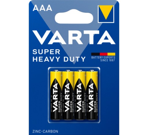 VARTA Super Heavy Duty AAA R3 zinkovo-uhlíkové batérie 4 ks